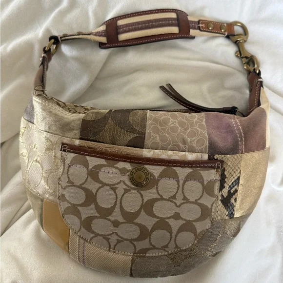 Vintage Coach Y2K Patchwork Shoulder Bag - Picture 7 of 13
